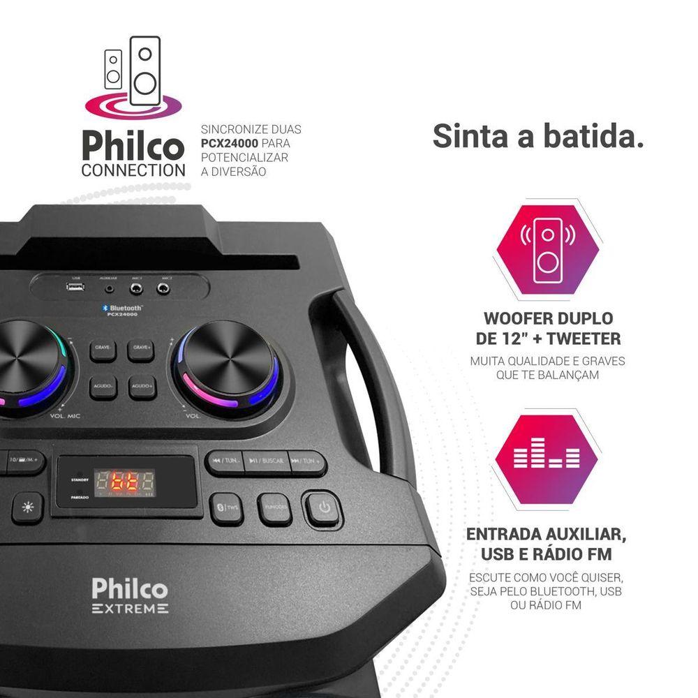 Caixa de Som Amplificada Philco Flash Lights 2400W PCX24000 - 4