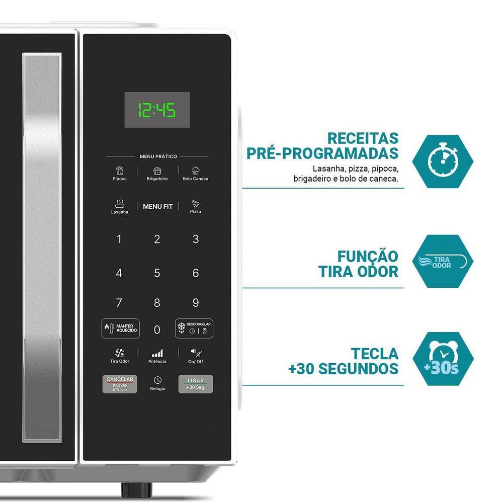 Micro-ondas Philco 33L Preto Pintura Limpa Fácil PM36 - 4