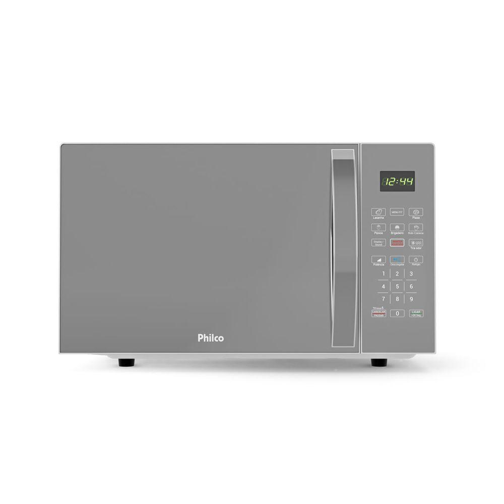 Micro-ondas Philco 25L Prata Espelhado Limpa Fácil PM26S - 1