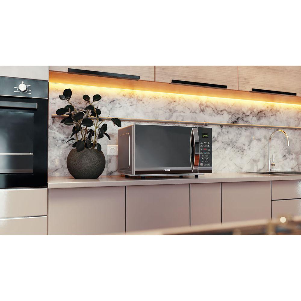 Micro-ondas Philco 25L Prata Espelhado Limpa Fácil PM26S - 8