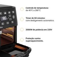 Air Fryer Philco 14L 4 em 1 Painel Digital PAF14A - 6