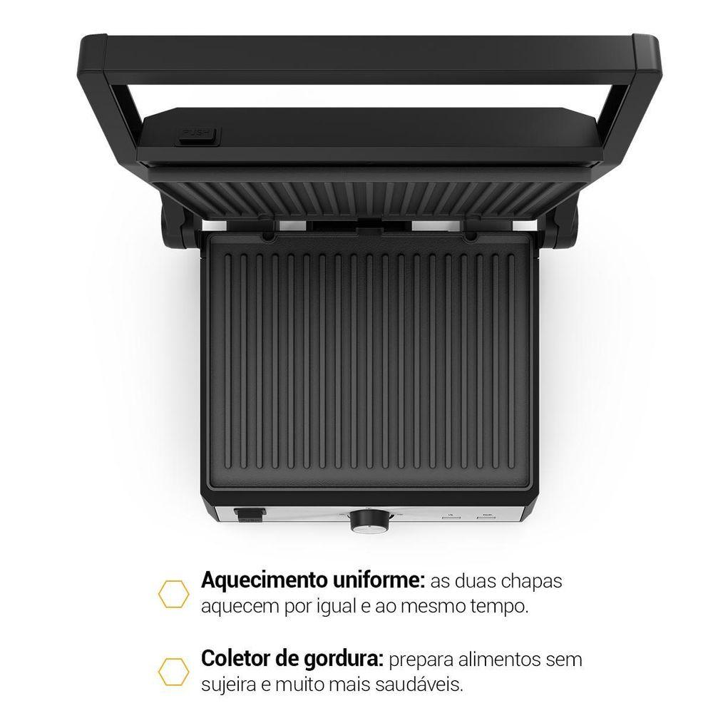 Grill Philco 2 em 1 Chapas Removíveis e abertura 180° PGR50A - 9