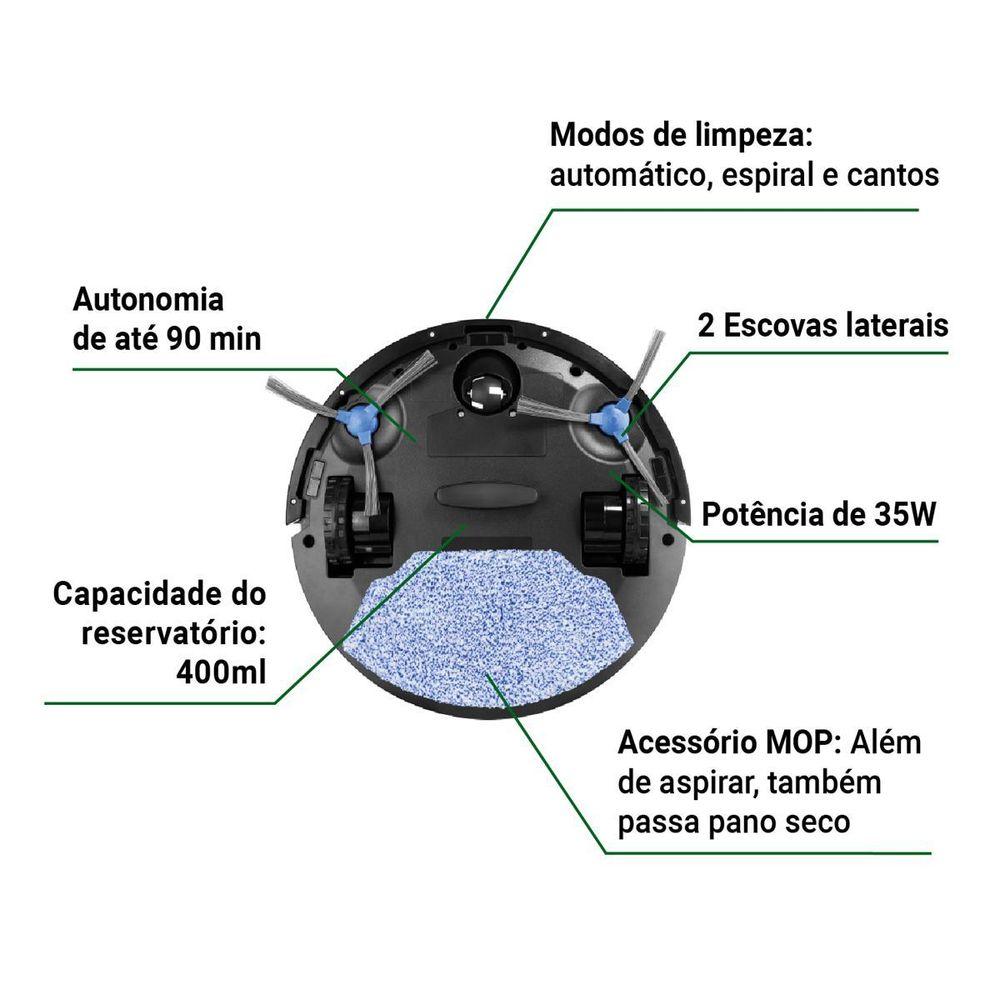 Aspirador Robô Philco 3 em 1 com MOP Antiqueda PAS23 - 5