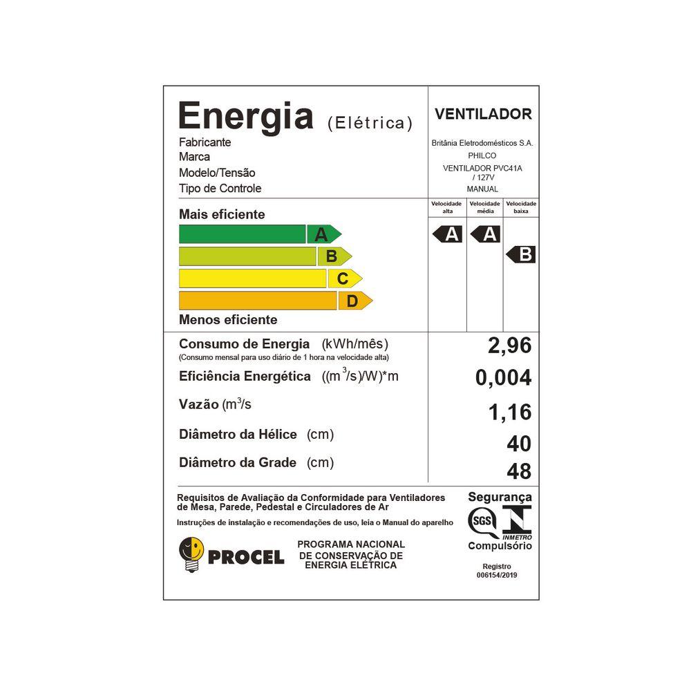 Ventilador de Coluna Philco 6 Pás 175W PVC41A - 7