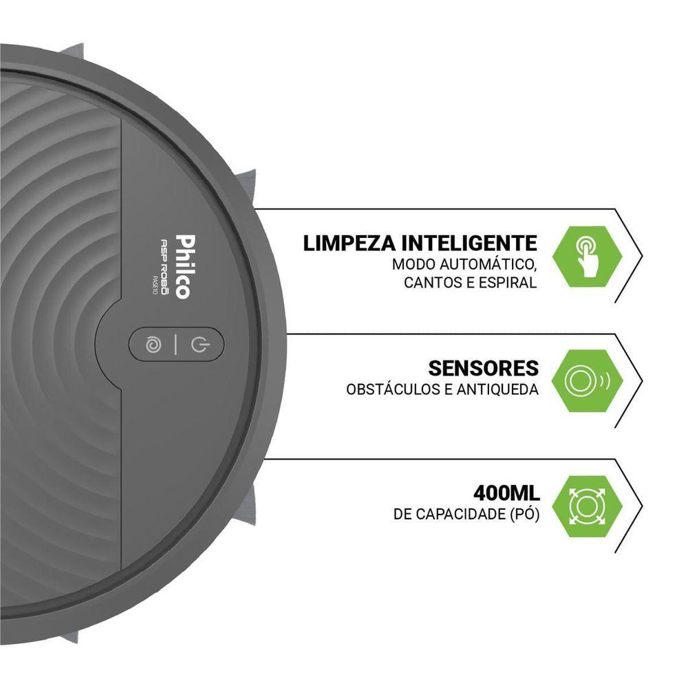 Aspirador Robô Philco Função MOP Seco Antiqueda PASE10 - 4