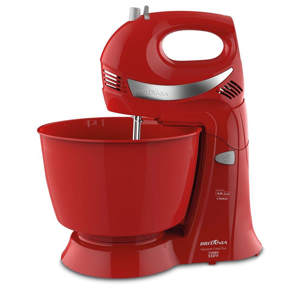 Batedeira Britânia Diamante Cristal Double Mixer Vermelha 550W - 3