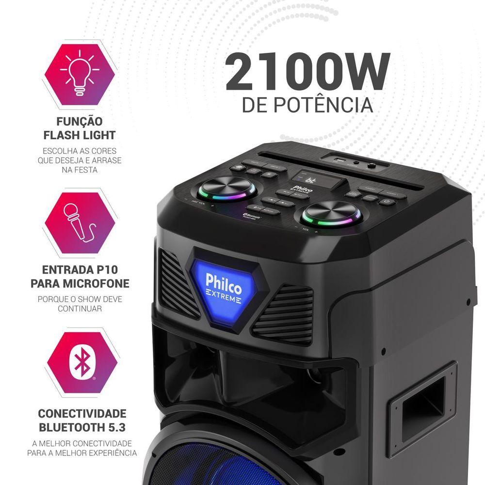 Caixa de som Amplificada Philco Exbass 2100W PCX21000 - 3