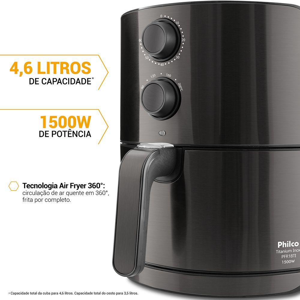 Air Fryer Philco 4,6L 1500W Titanium Inox PFR18TI - 5