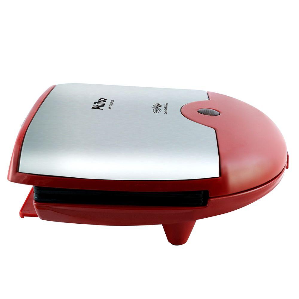 Mini Grill e Sanduicheira Philco Inox Vermelha 750W - 3
