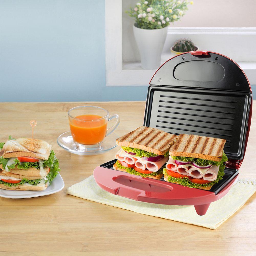 Mini Grill e Sanduicheira Philco Inox Vermelha 750W - 6