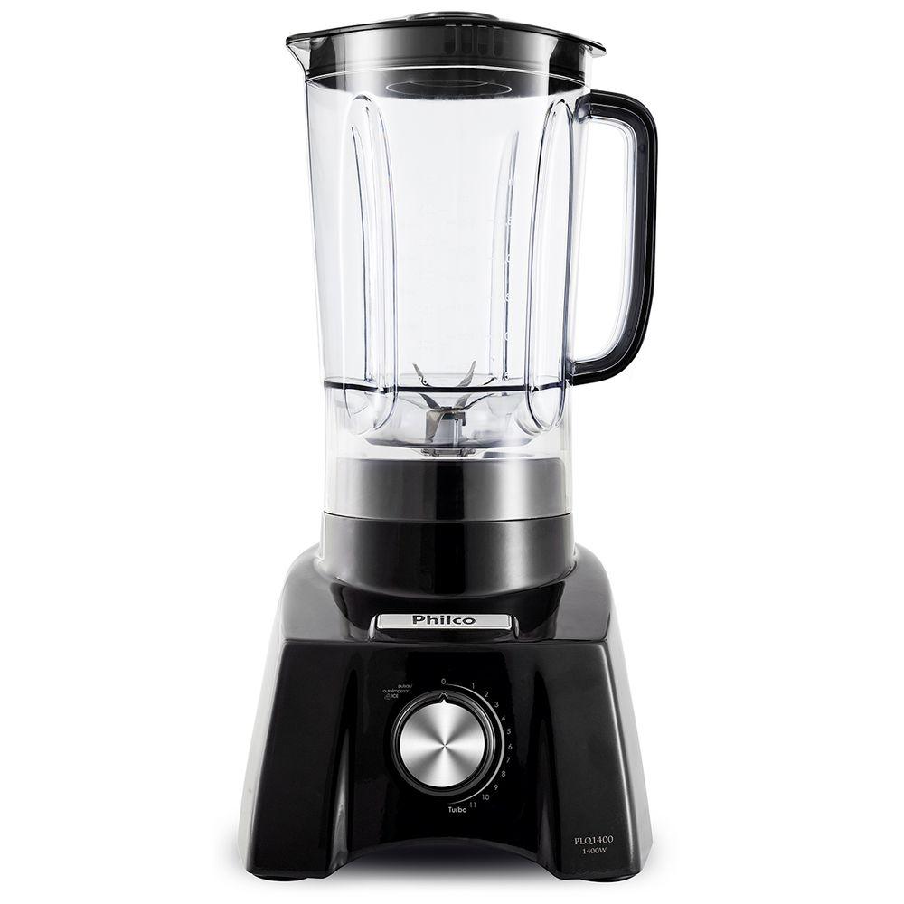 Liquidificador Philco PLQ1400P Preto Tritan Turbo 11 Velocidades 1400W - 1