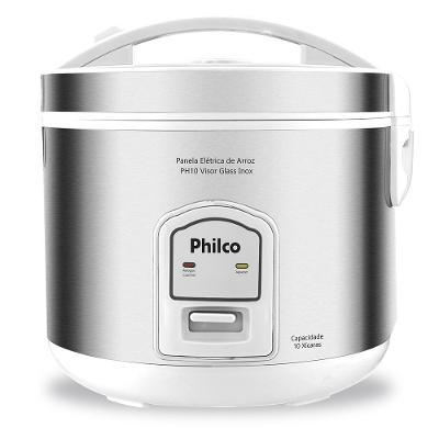 Panela de Arroz Philco 10 Xícaras PH10B Visor Glass Inox