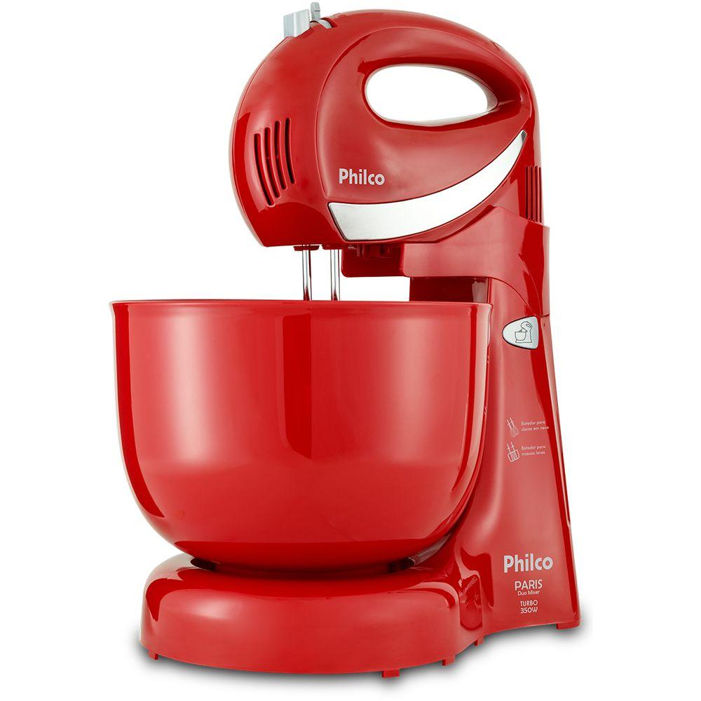 Batedeira Philco Paris Duo Mixer Turbo 350W Vermelha - 1