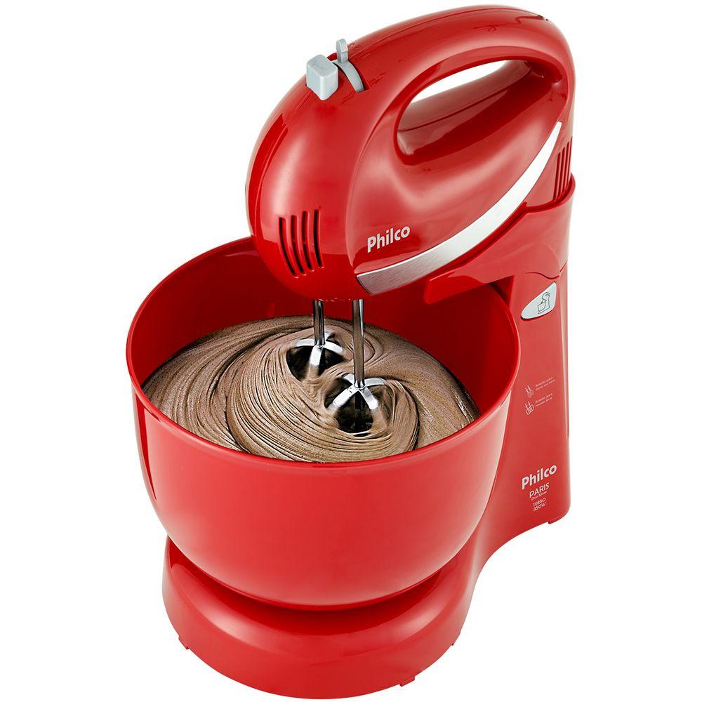 Batedeira Philco Paris Duo Mixer Turbo 350W Vermelha - 4