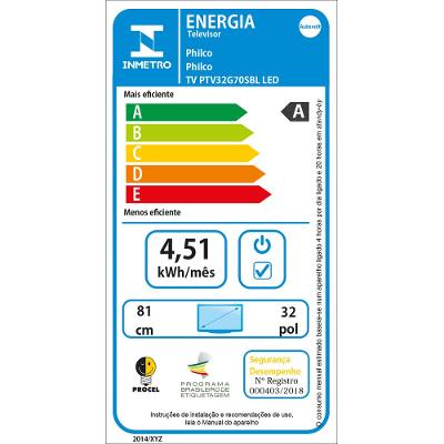 Smart TV 32” Philco LED Quad Core Netflix PTV32G70SBL