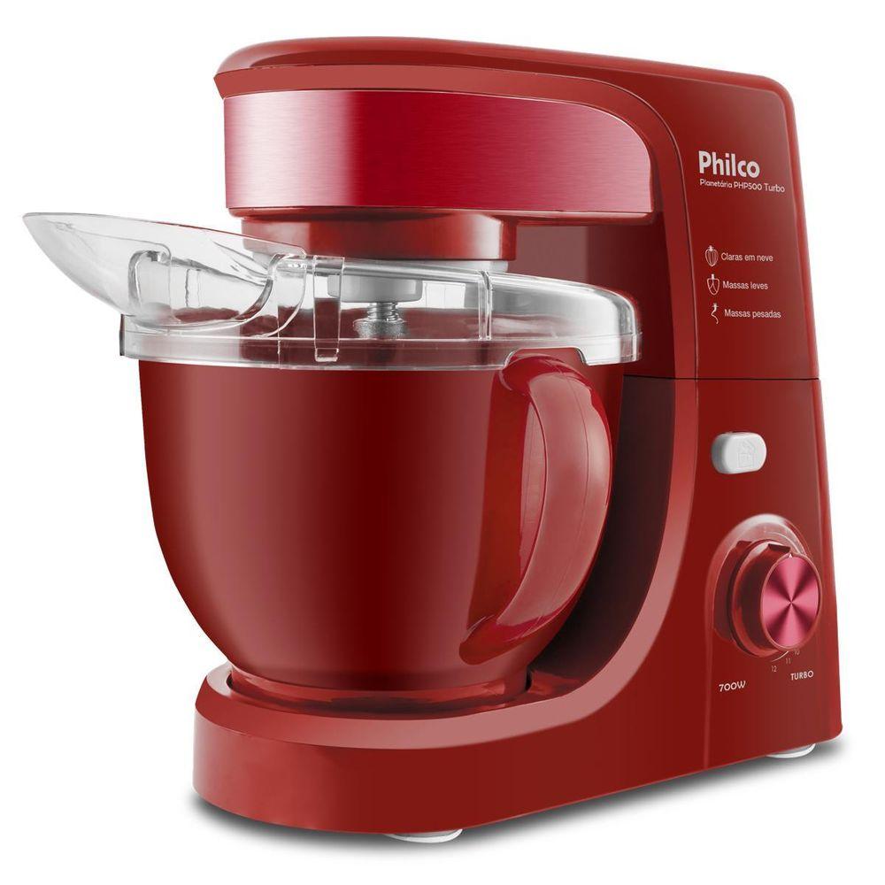 Batedeira Planetária Philco 4,5L Turbo Red 700W PHP500V - 4