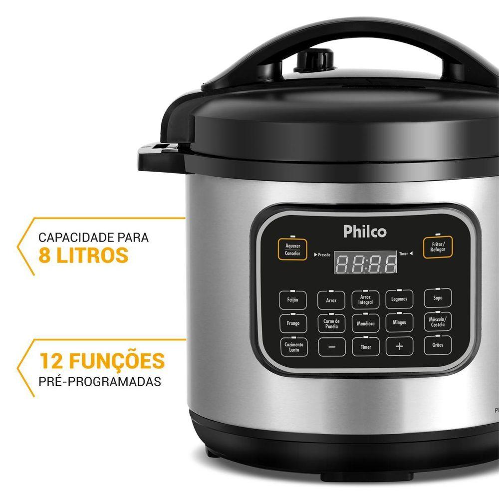 Panela de Pressão Multifuncional Philco 8L PPP80 12 funções - 4