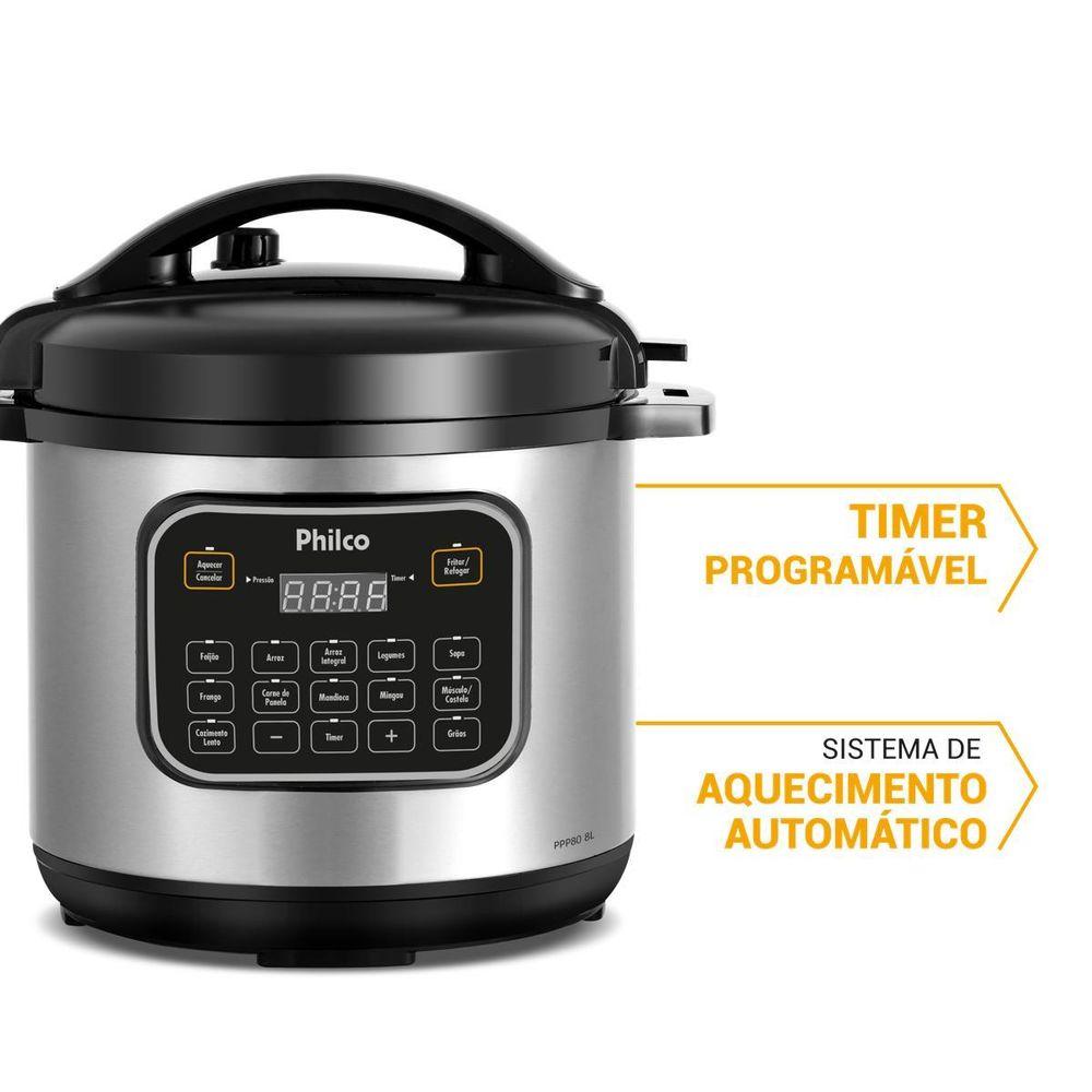 Panela de Pressão Multifuncional Philco 8L PPP80 12 funções - 5