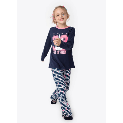 Pijama Manga Longa Menina Unicórnio