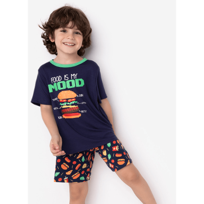 Pijama Manga Curta Viscolycra Menino Food