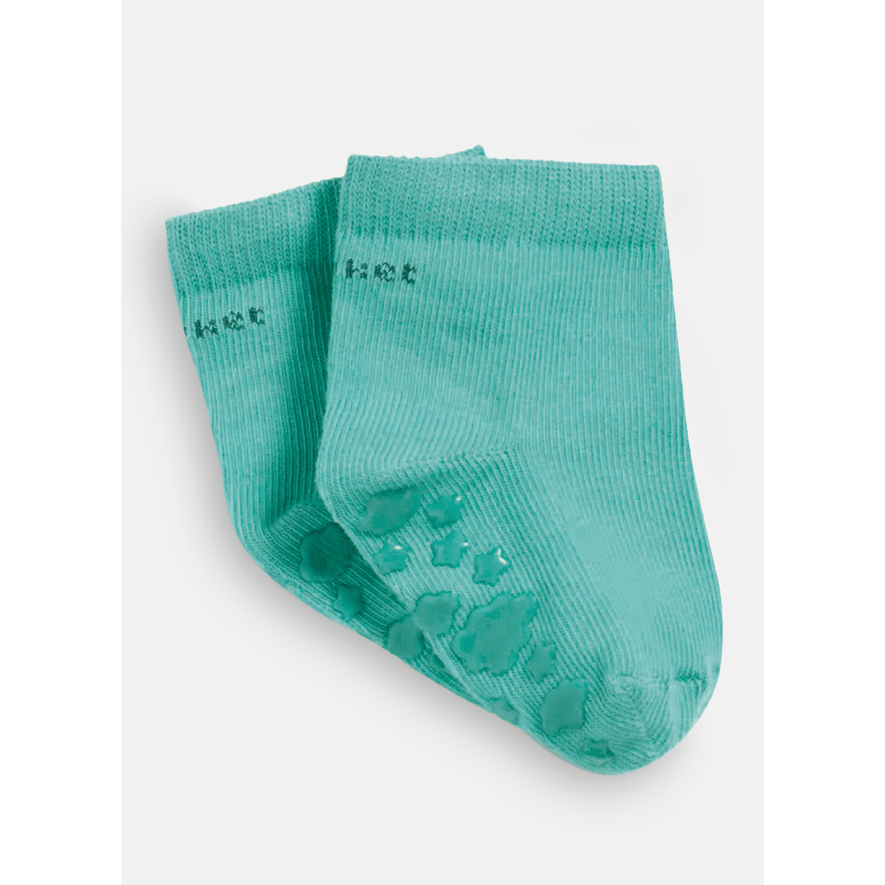 Meia Soquete Antiderrapante Bebê Unissex Lisa - 1