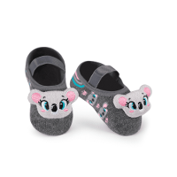 Meia Menina Sapatilha com Antiderrapante e Aplique Coala - 1