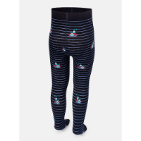 Meia Calça Bebê Menino Algodão Barcos - 2