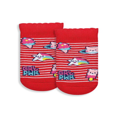 Meia Menina Soquete Cano Médio Colorida