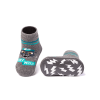 Meia Menino Soquete com sola Emborrachada Pantera - 2