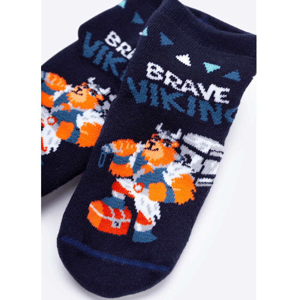 Meia Menino Soquete com sola emborrachada Urso Mano - 2