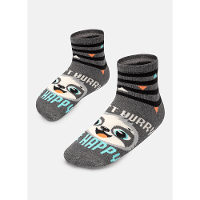 Meia Menino Soquete com sola Emborrachada Preguiça - 1