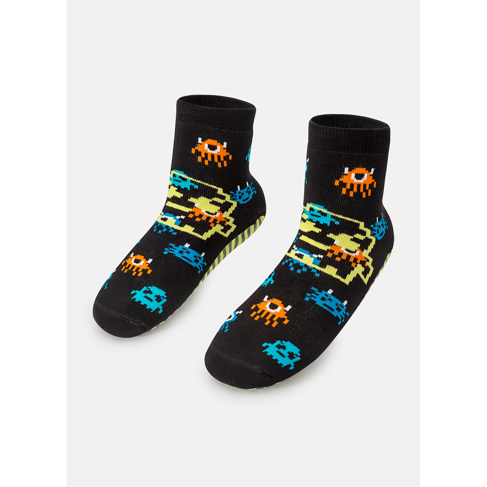 Meia Menino Soquete com sola Emborrachada Alien Família - 2