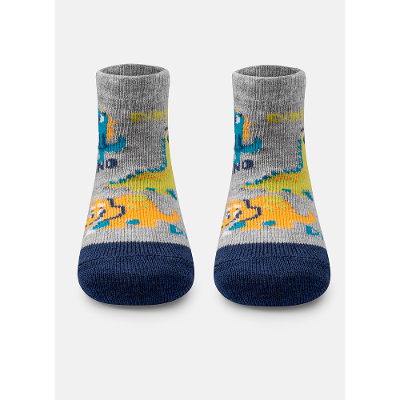 Meia Menino Soquete Cano Médio Dino Surf