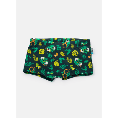 Sunga Boxer com Proteção Solar Bebê Menino Camaleão