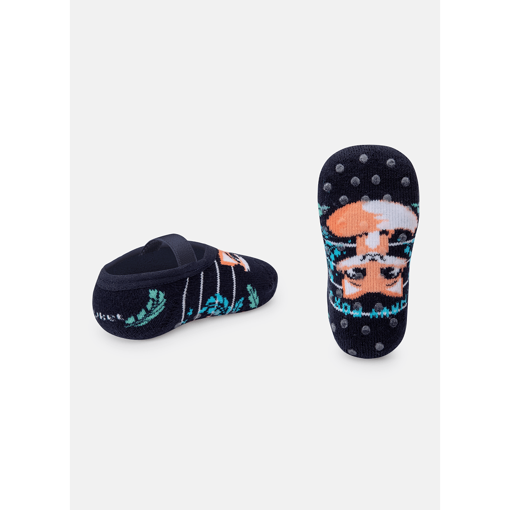 Meia Menino Sapatilha com Antiderrapante Raposa - 2