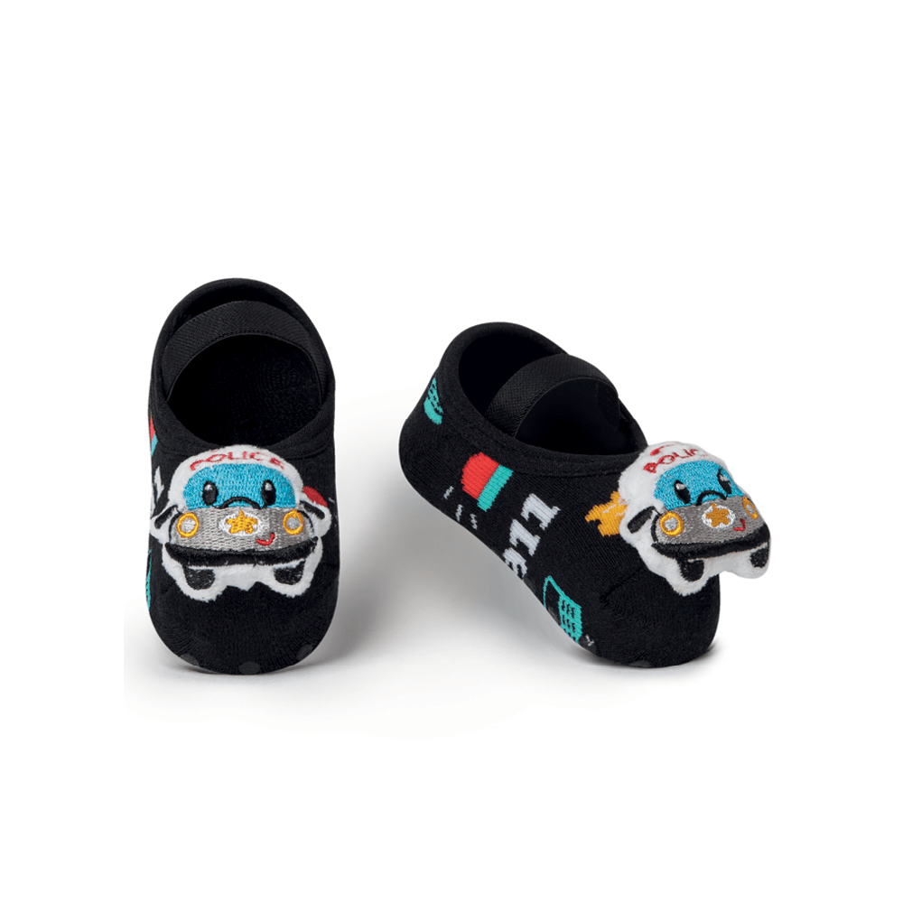 Meia Menino Sapatilha com Antiderrapante e Aplique Carros - 1