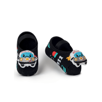 Meia Menino Sapatilha com Antiderrapante e Aplique Carros - 1