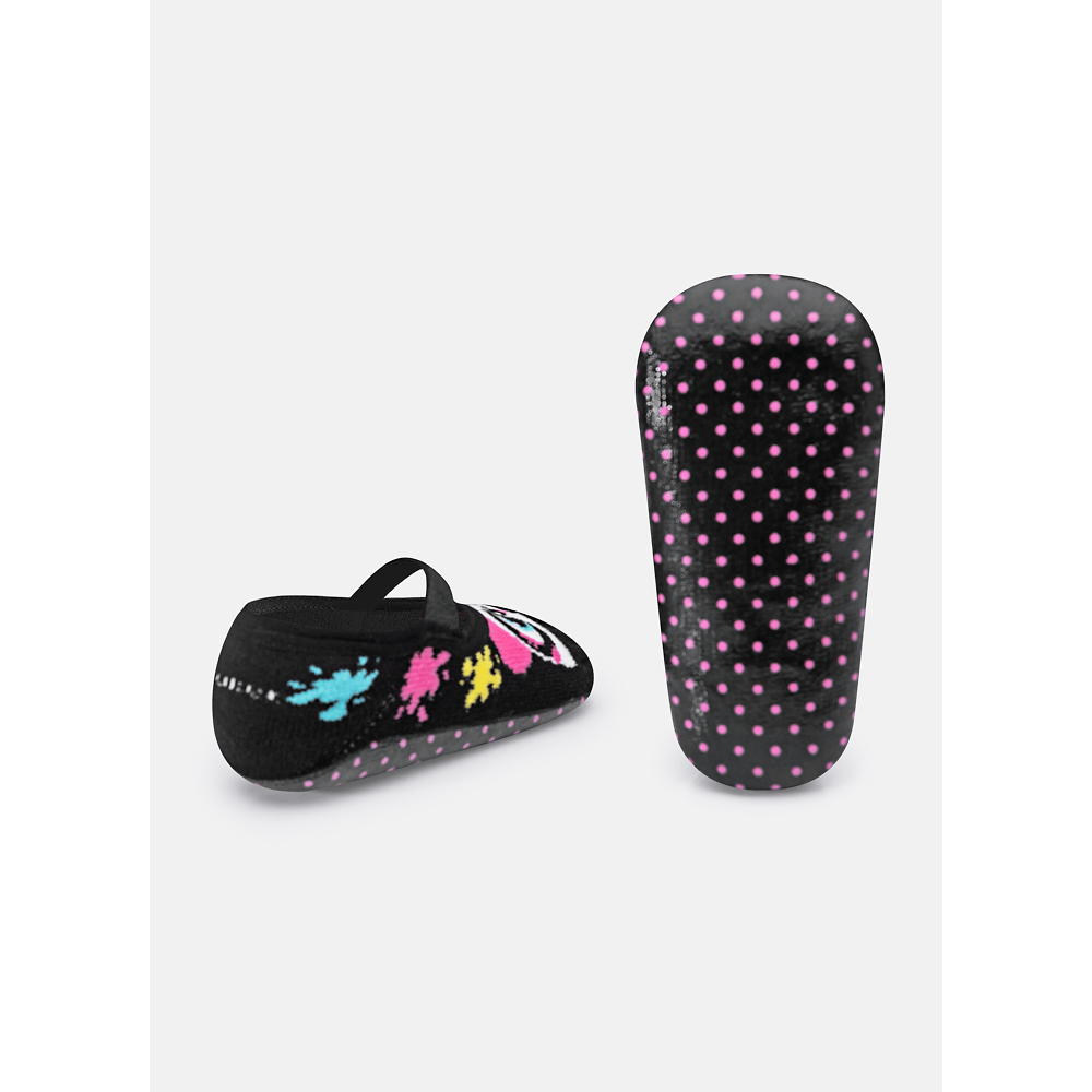 Meia Menina Sapatilha com sola emborrachada Panda Shake - 2