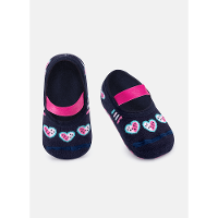 Meia Menina Sapatilha Com Sola Emborrachada Coração - 1