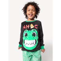 Pijama Manga Longo Menino Teen Soft Dino Food - Brilha no Escuro - 5