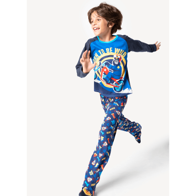 Pijama Manga Longa Menino Viscolycra Gorila Rider