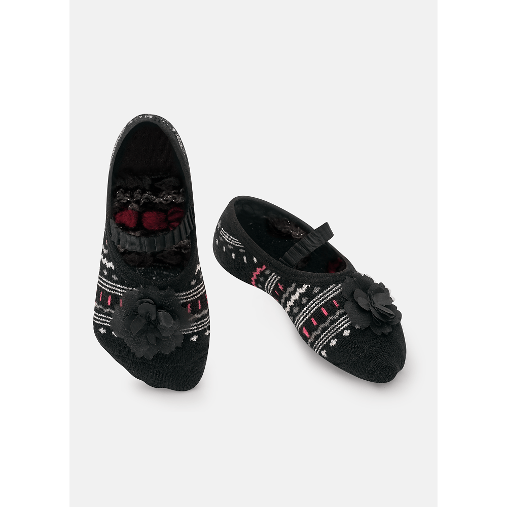 Meia Menina Sapatilha com Antiderrapante e Aplique - 1