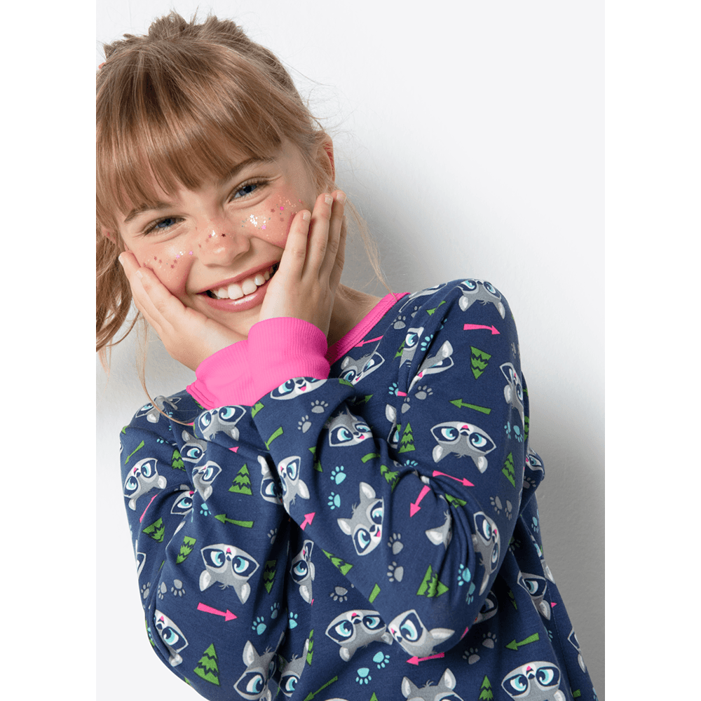 Pijama Manga Longa Menina Viscolycra Premium Família Guaxinim - 2