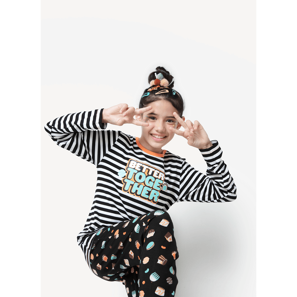 Pijama Manga Longa Menina Viscolycra Better Together - 1