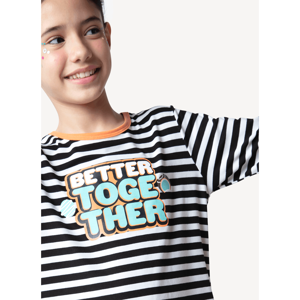 Pijama Manga Longa Menina Viscolycra Better Together - 3