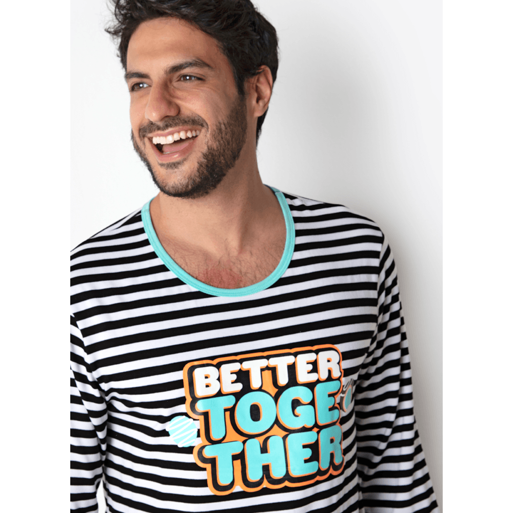 Pijama Manga Longa Masculino Viscolycra Better Together - 2