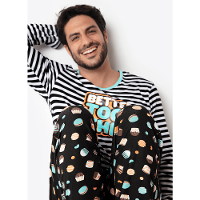 Pijama Manga Longa Masculino Viscolycra Better Together - 3