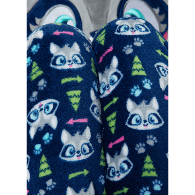 Pijama Manga Longa Feminino Soft Família Guaxinim