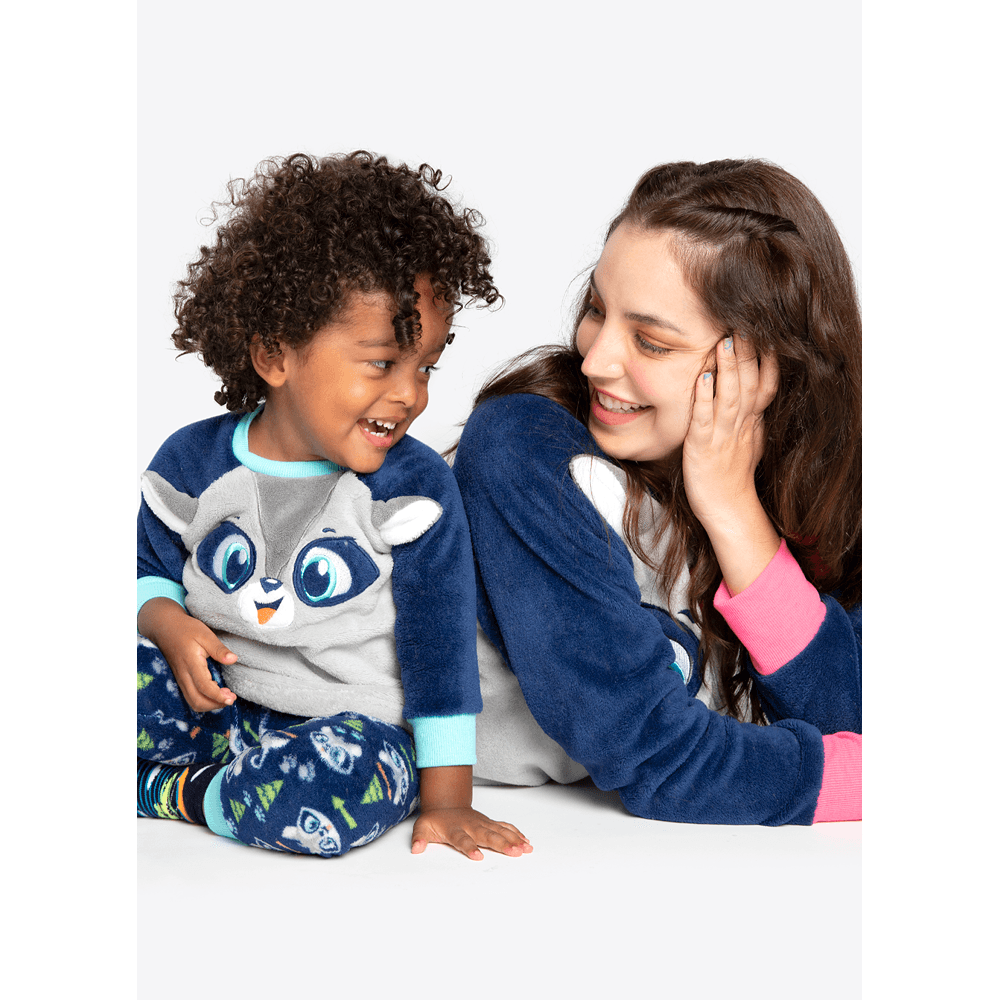 Pijama Manga Longa Bebê Unissex Soft Família Guaxinim - 4