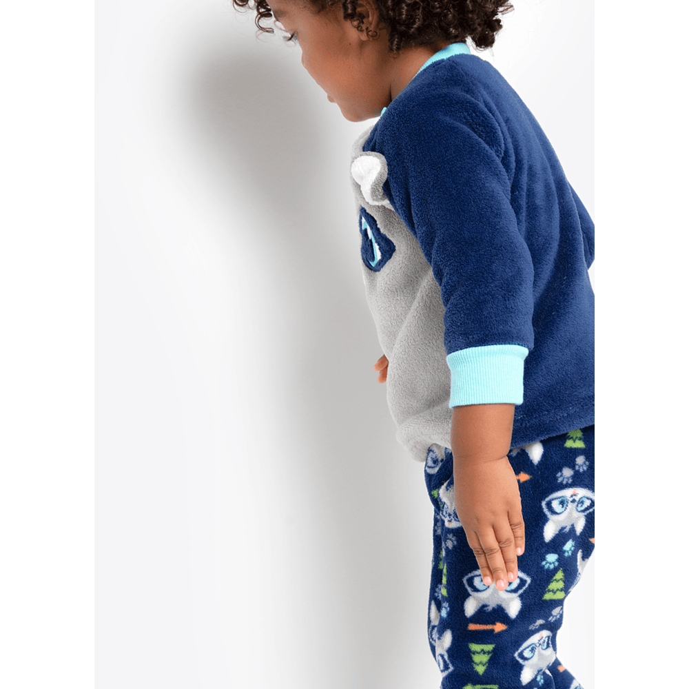 Pijama Manga Longa Bebê Unissex Soft Família Guaxinim - 6